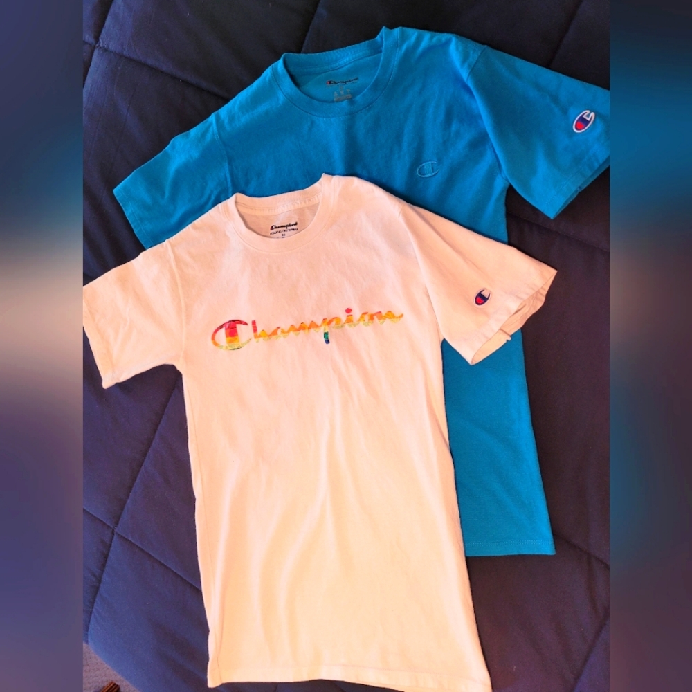 Champion Kid's 2 T-shirts, XS, EUC